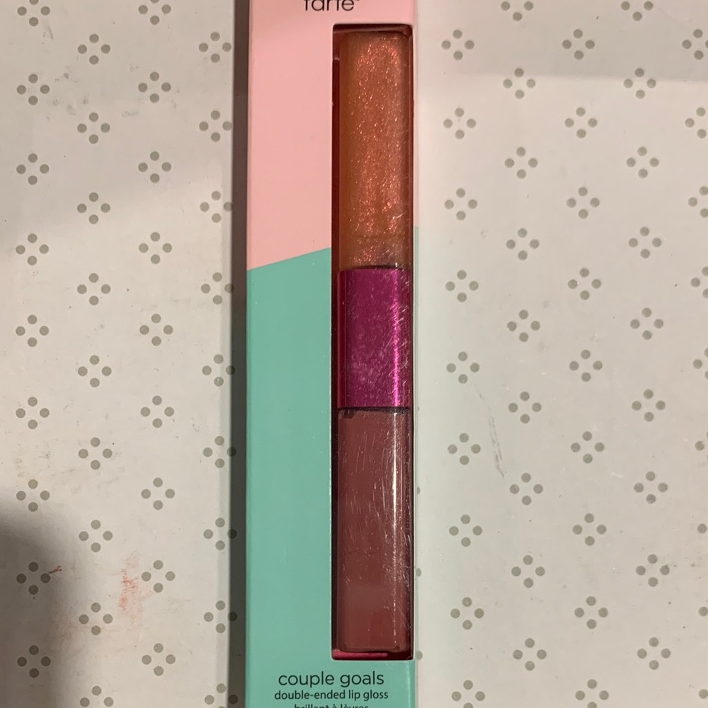 Tarte Couple Goals Lip Gloss - Shimmering Gold and Vibrant Pink